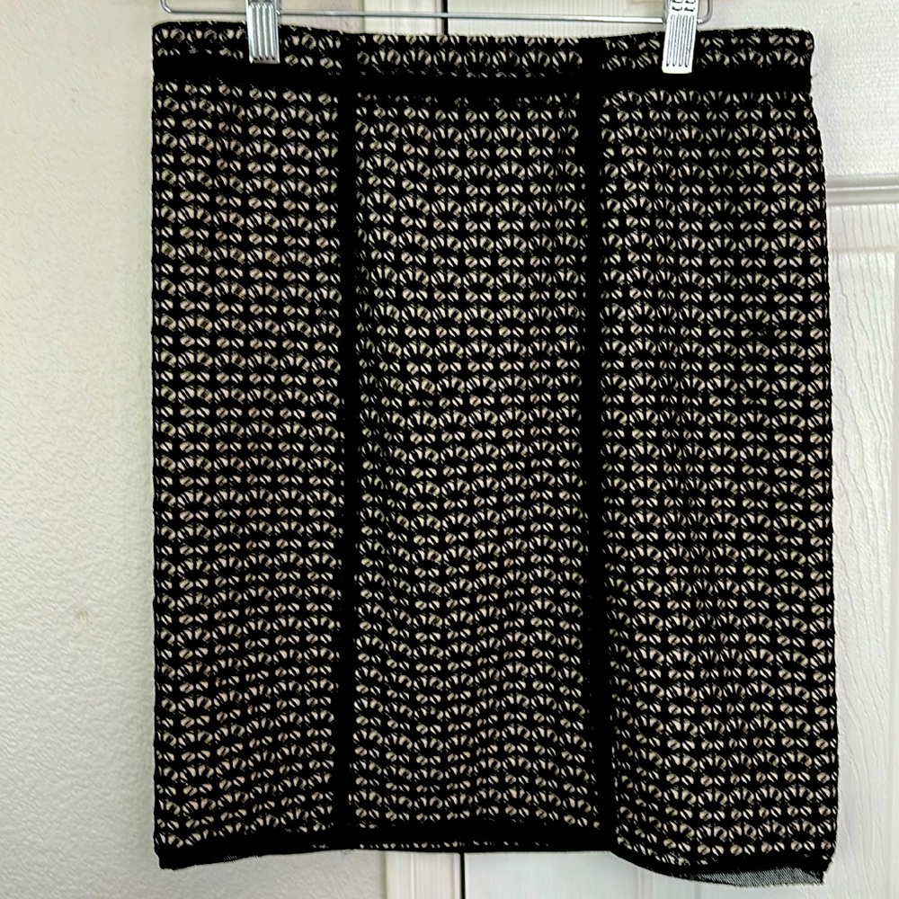 Small black and cream skirt.